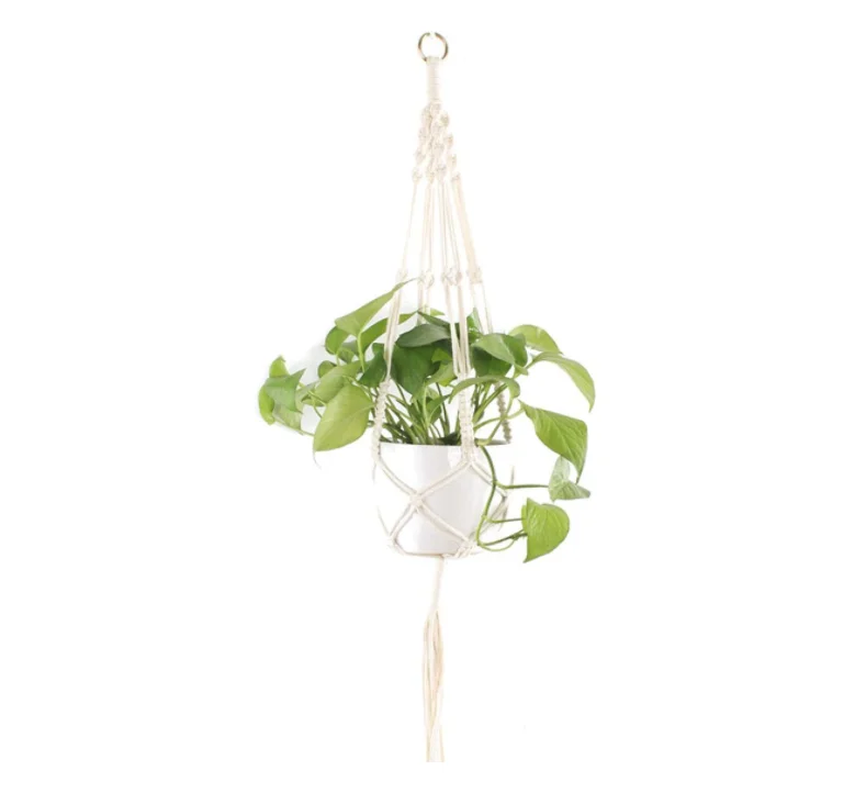 Natural Color Macrame Plant Holder Custom Design Pot Hanger Indoor Plant Hangers