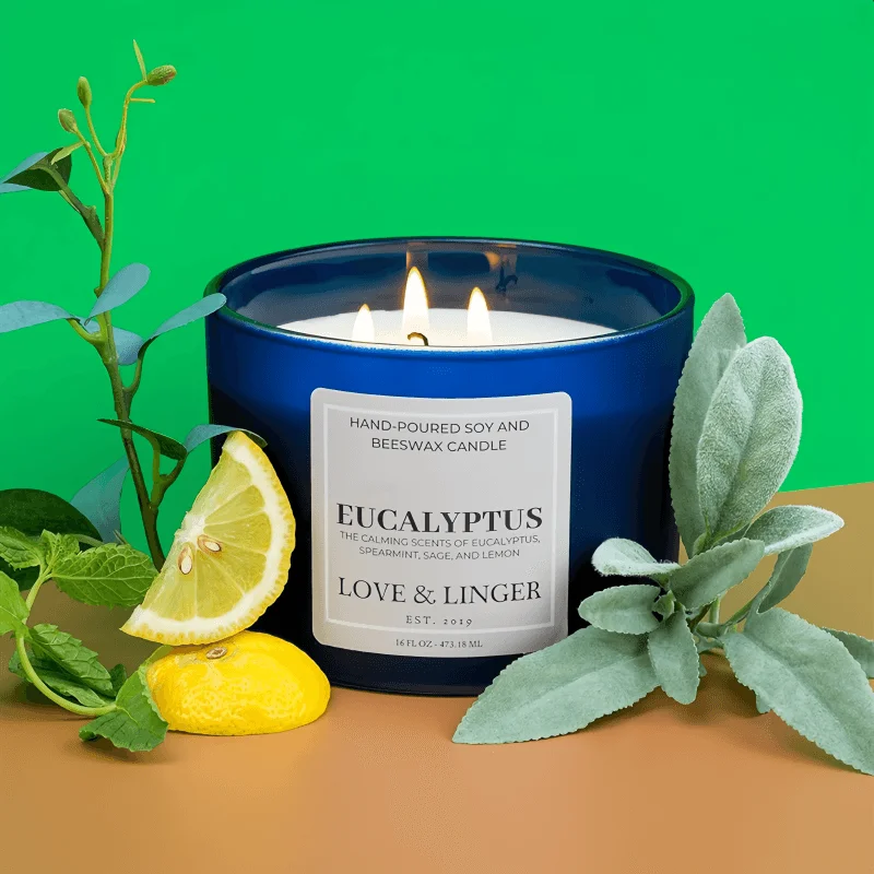 Hot Sale Custom Pillar Unique Wholesale aromatic Soy Wax 3 Wick Scented Candle