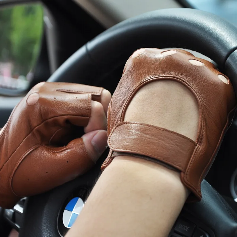 Safety Driving Gloves Latest Design With Customize Color Stylish Gloves A nd Screen Touching Leather Gloves