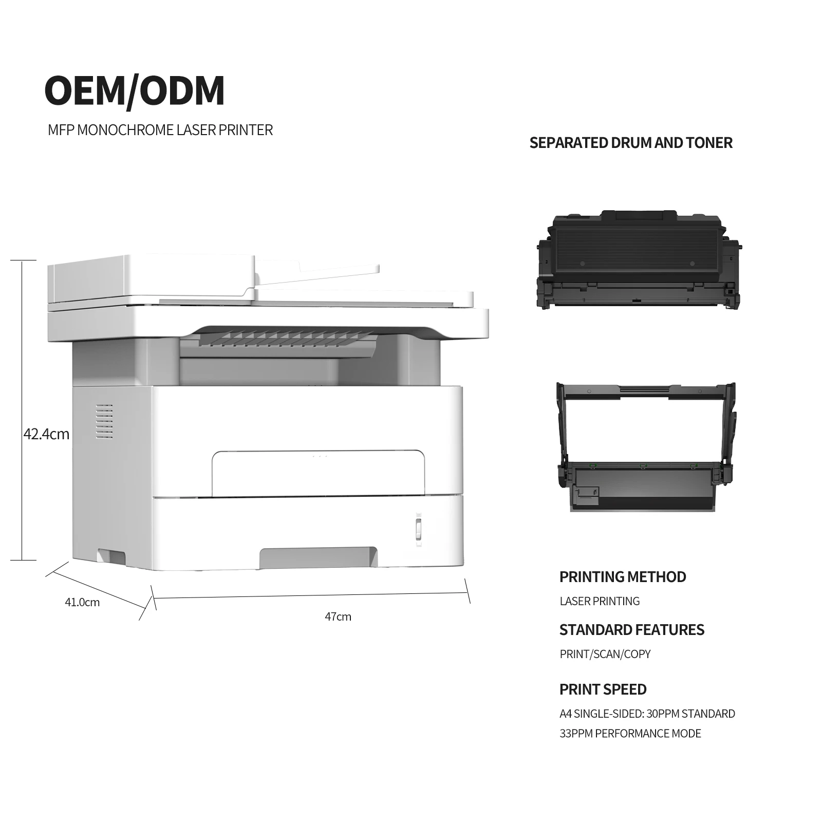 M3300X быстрая скорость простая настройка беспроводной принтер LaserJet MFP сканирование печати копирование всего в одном станке для Рабочей группы