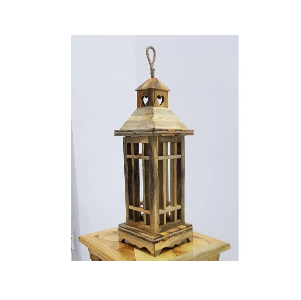 Modern Style Beautiful Hanging Galvanized & Wooden Lantern Manufacturer Vintage Candle Holder Best Holder For Crown Export
