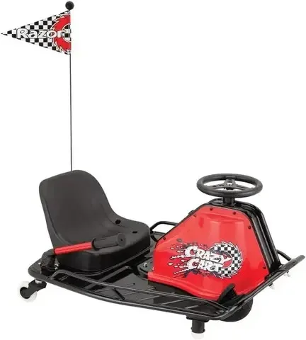 Crazy Cart 24V Electric Drifting Go Kart Variable Speed up to 12 Mph Drift Bar for Controlled Drifts in STOCK for SALE