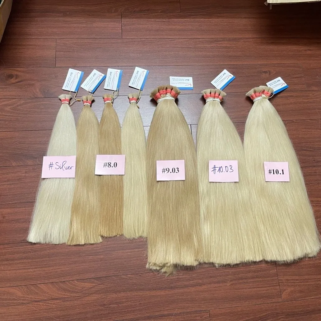 Slavic hair weft human hair bulk for braiding no weft Applied to hair extensions genius weft