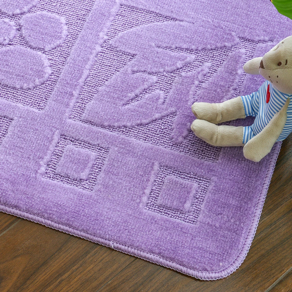 Polypropylene dispel dust entryway mat high-cut low-ring leaf flower hallway mat PP rug anti slip door mat