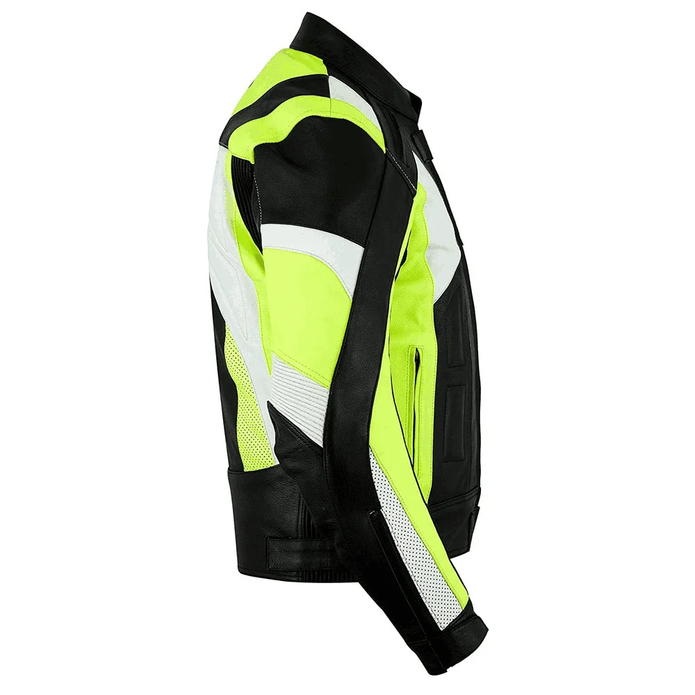 Genuine Leather Motorcycle Jackets For Men , Leather Jackets For Kids Mens Leather Bomber Jacket Motorcycle Biker Racing Wears