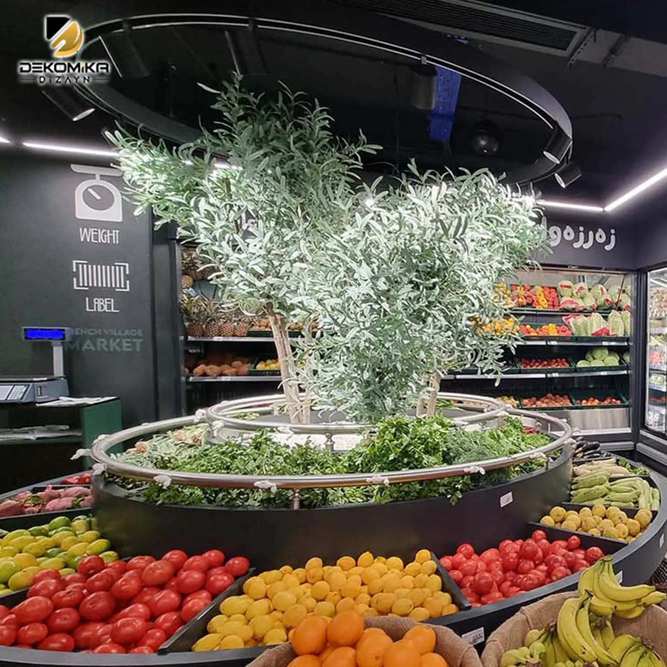 Flower Bed for Interior Design in Supermarkets, Charcuterie 4, Cafe & Restaurants | OEM High Quality Wood Design Best Price