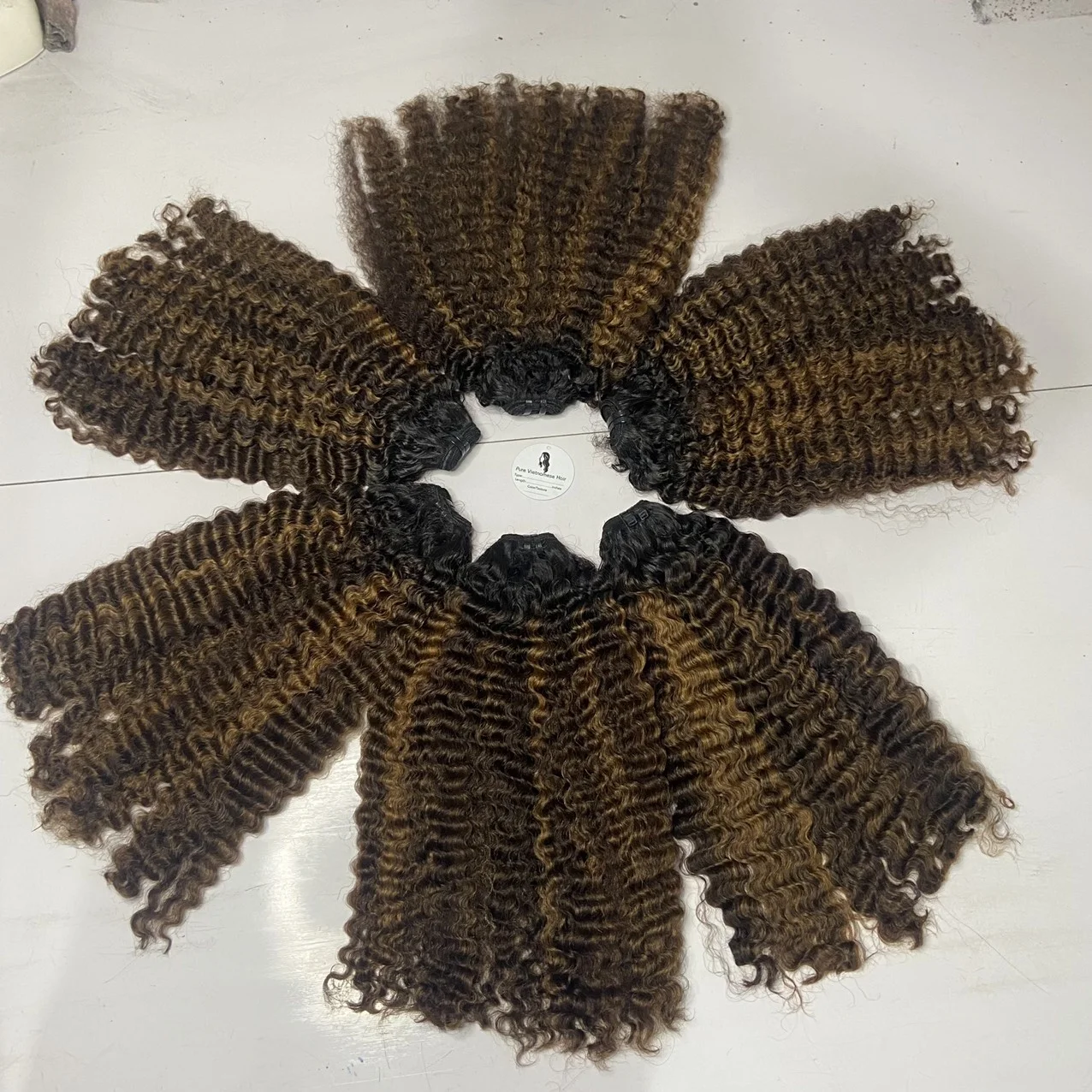 Remy Double Machine Weft Pixie Curly #4/#8#12 100% Human Hair High Quality from Vietnam Wholesale