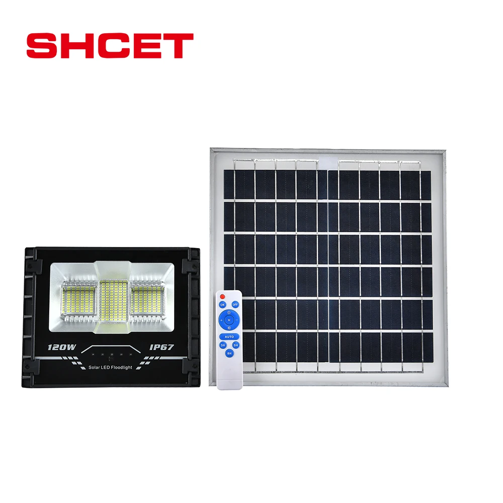 New type solar led flood light with remote controller 100W 200W 300W 400W 500W 1000W with  lithium battery Polysilicon Panel