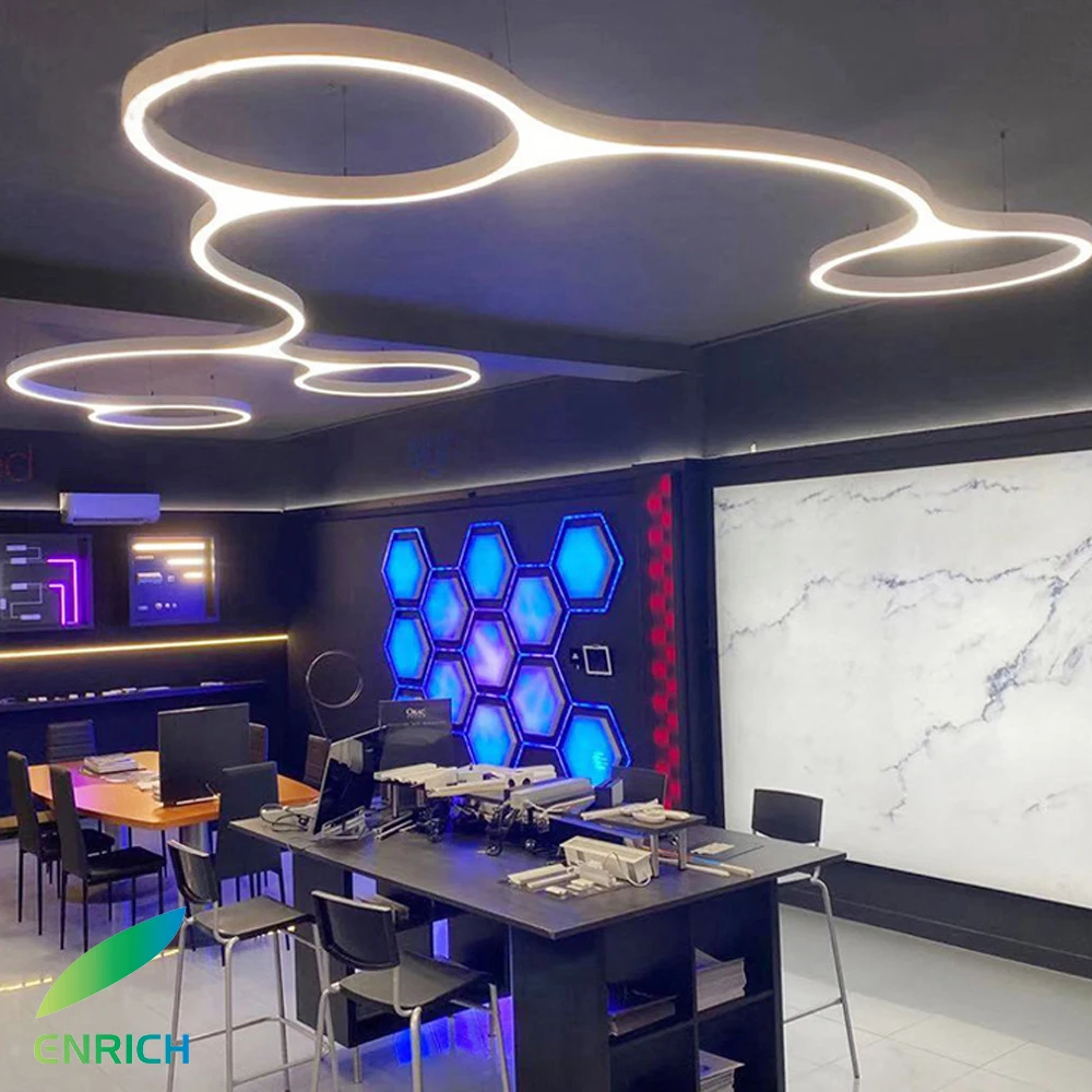 aluminum profile aquarius series pendant linear light with customized sizes CCT tunable