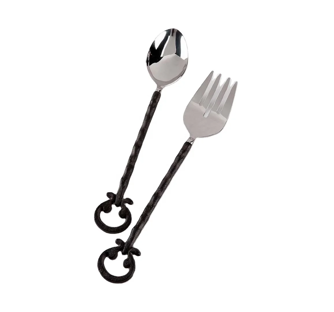 Cheese Set With Gold Plated Handle New Metal Cheese Set of 4 Latest New Flatware In Wholesale Price New Cheese Fork