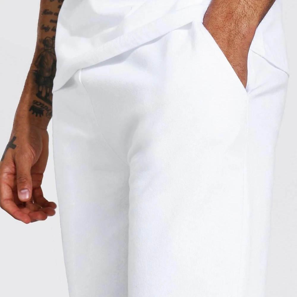 white color men cotton plain twin set Summer New Design Mens Clothing Breathable Fashion Custom T Shirt