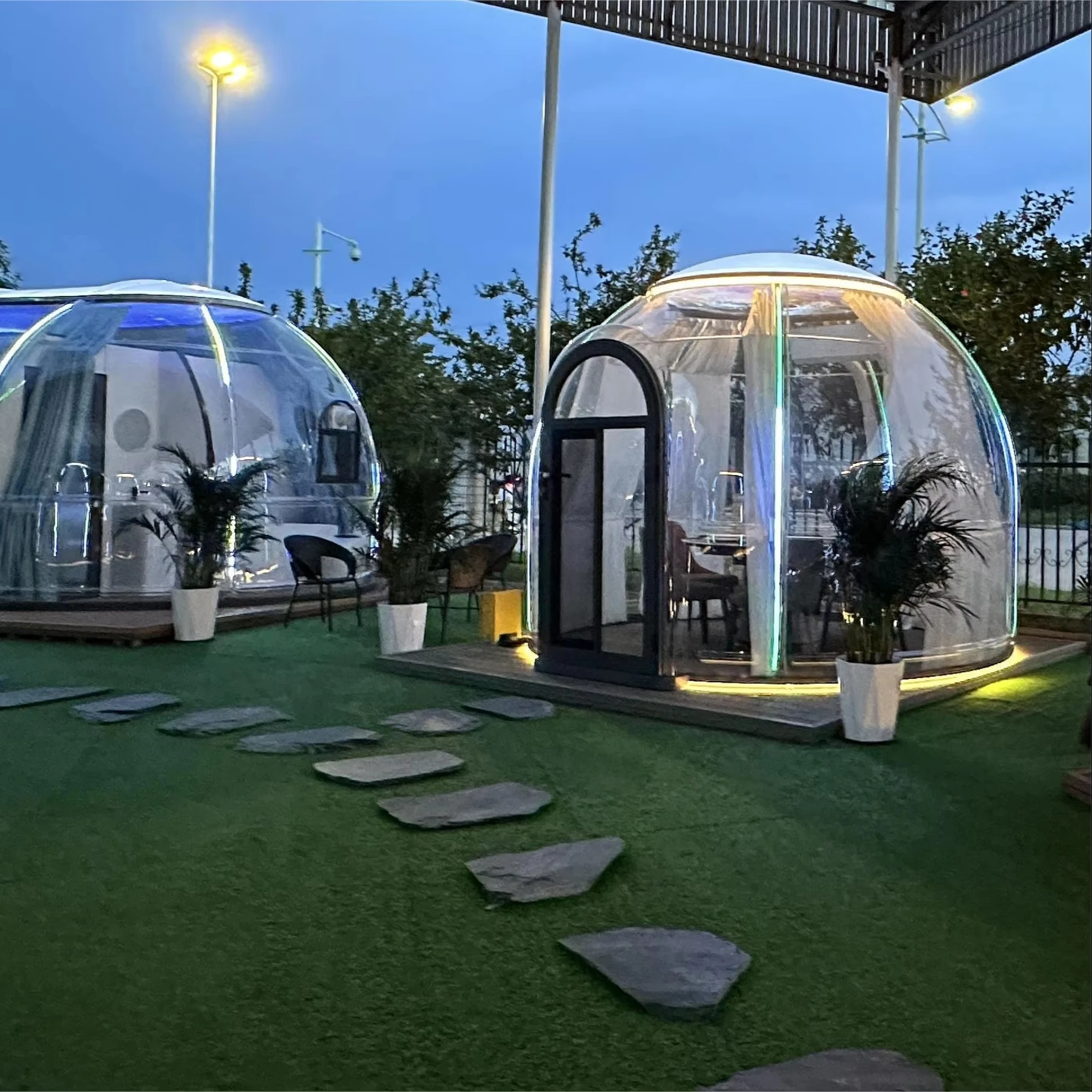 Waterproof PVC Domes , Glamping Geodesic Dome House for Sale