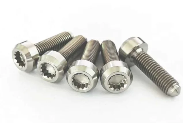 Grade 5 Ti6Al4V Forged Titanium Split Rim Bolts Screws For Wheel BBS M7 X 24mm BBS M7 titanium split rims screw