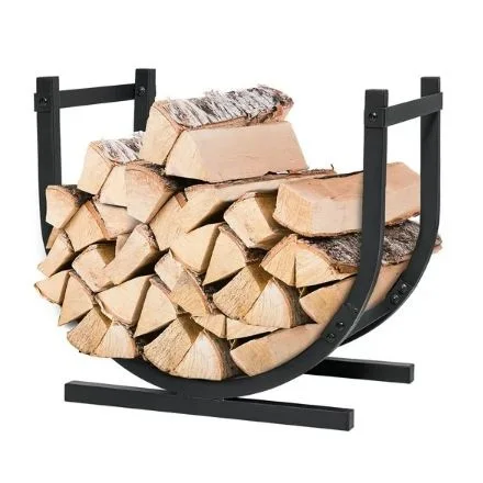 Firewood Log Rack Half Round for Wood Storage Curved Outdeoor Indoor Firewood Storage Racks Log Holder For Fireplace