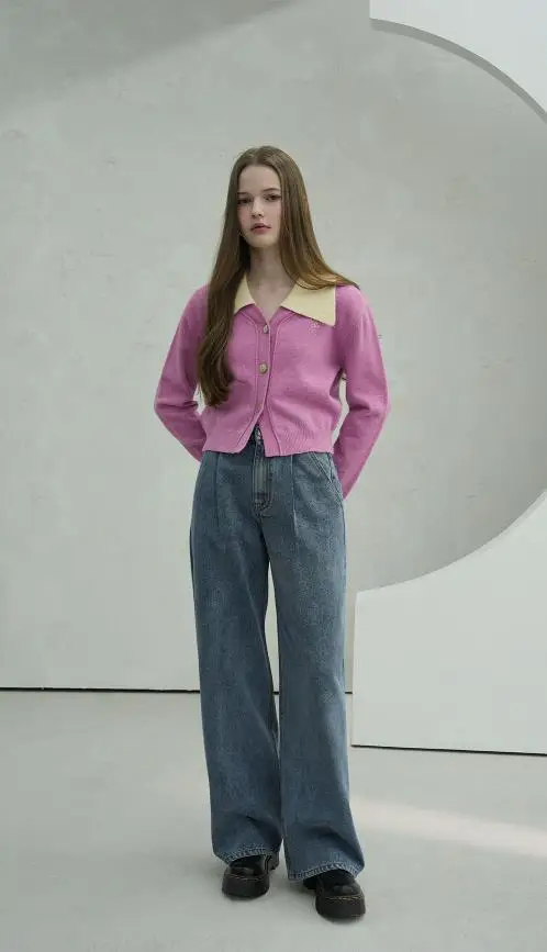 Signature Pintuck Wide Pants INDIGO Trending products 2024 new arrivals wholesale S/M/L Korean fashion