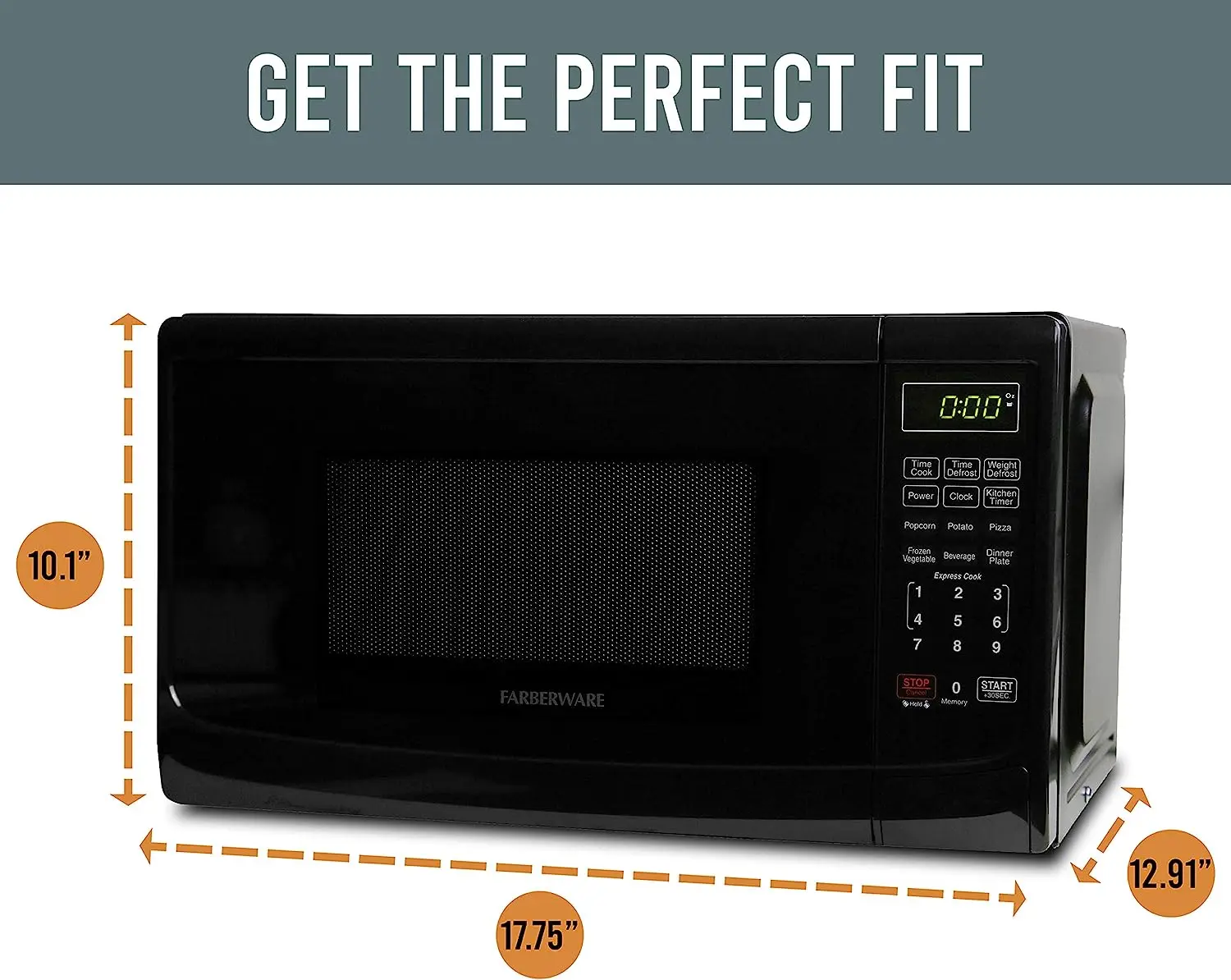 Farberware Countertop Microwave 700 Watts, 0.7 cu ft - Microwave Oven With LED Lighting and Child Lock