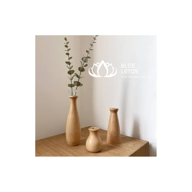 2024 New Design Handmade Wood Vases Used For Decoration Best Price Meaningful Gifts Holiday From Blue Lotus Vietnam
