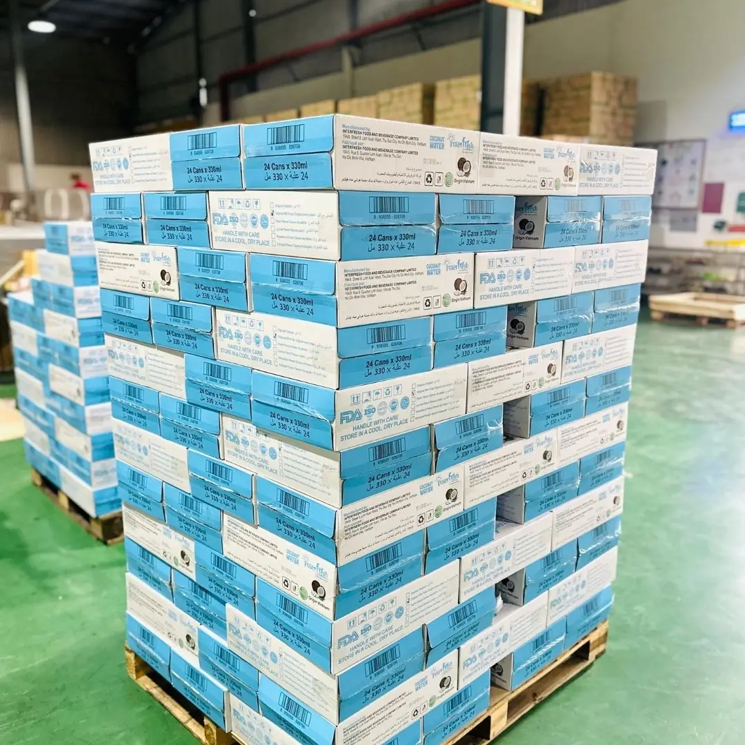 COCO JOYCE 330ml Can (Tinned) Coconut Water Original Puree No Sugar Preservative Free Sample from Vietnam PrivateLabel Supplier