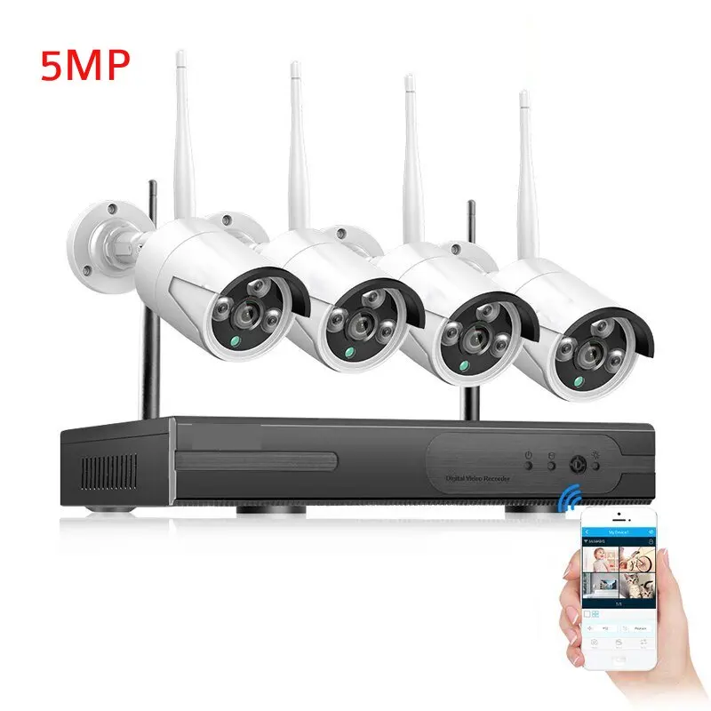 H.265 8CH 3MP Wireless Video Camera System Outdoor Audio Record Wifi IP Camera P2P Security CCTV Surveillance NVR Kit