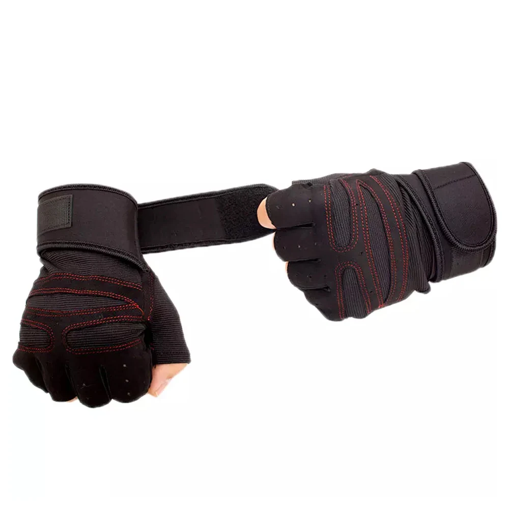 Wholesale Customized Gym Fitness Neoprene Rubber Gym Gloves Weight Lifting Palm Protection Fitness Gloves Green