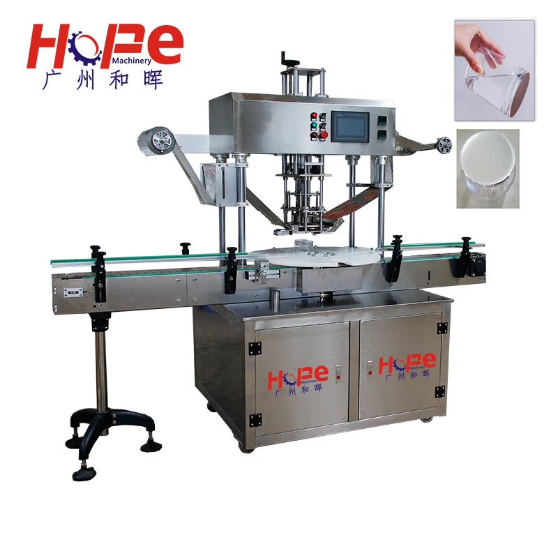 Hot Sale Automatic Double Head Aluminum Foil Sealing Machine For Honey Jerry Food Dry Fruit