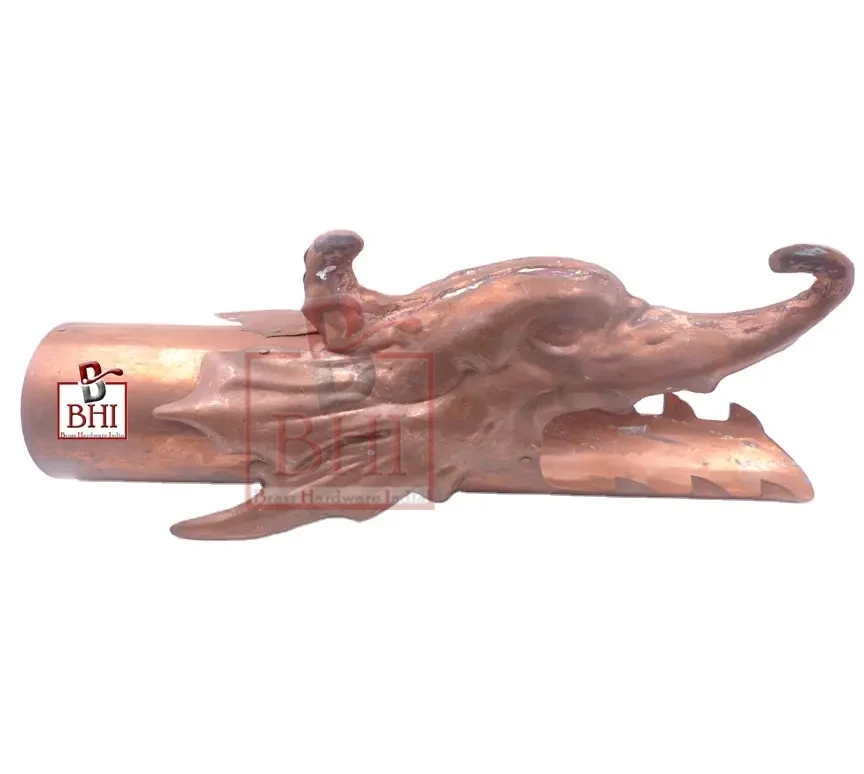 Copper dragon Head Shape water pipe Copper dragon head copper decorative roof rain drain