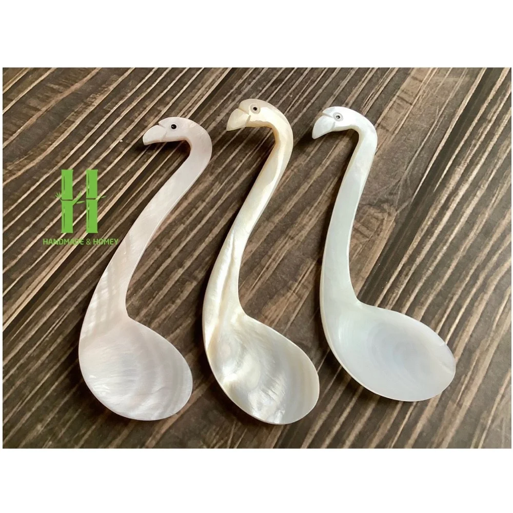Handmade Serving Spoons Seashell Spoon for Dining Home Decor OEM Design in Vietnam Factory