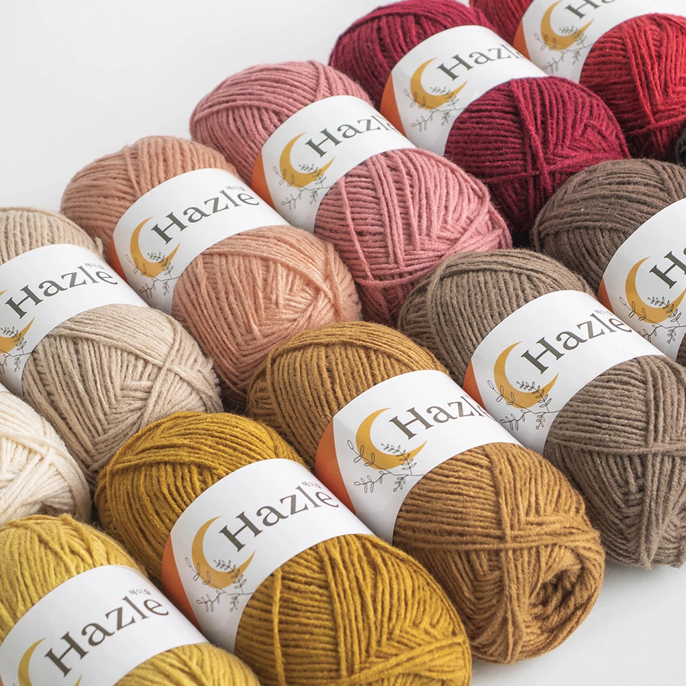 Hazle (100g) Acrylic Wool Combined Yarn for Blanket Clothing Bag Crochet for Knitters Made in South Korea High Quality Yarn