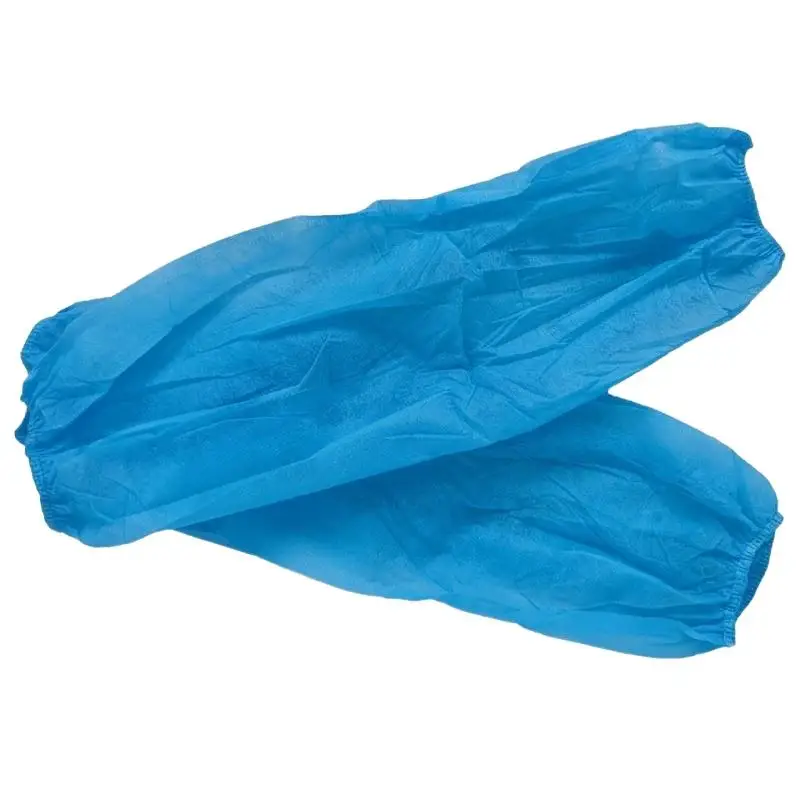 Cheap price Disposable PE non-woven white blue Sleeve Cover plastic sleeve over sleeve arm cover for hygiene use