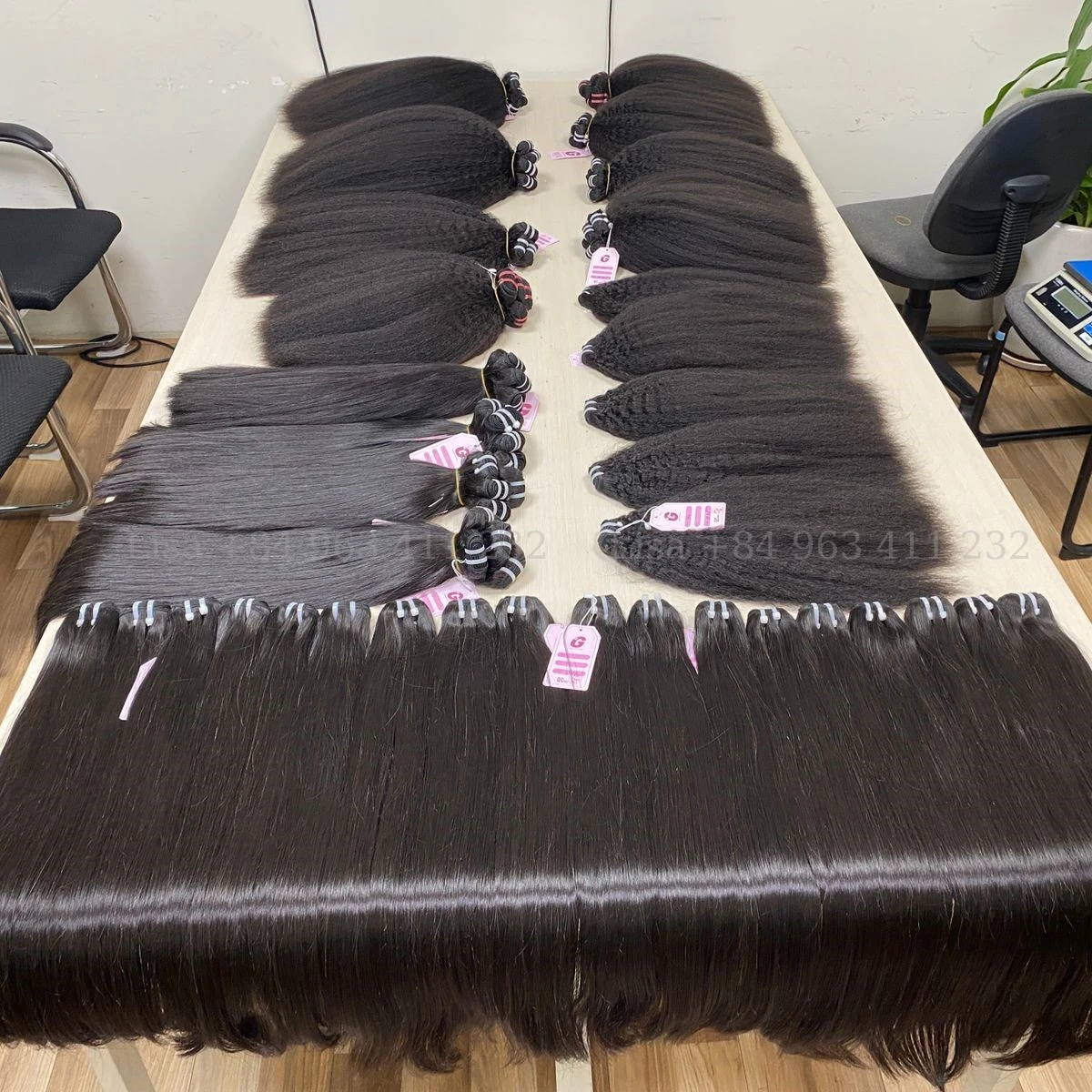 Natural Straight Vietnam Hair Bundles 20 inches Super Double Drawn  from BIGG Manufacturer Human hair weave to do Wig