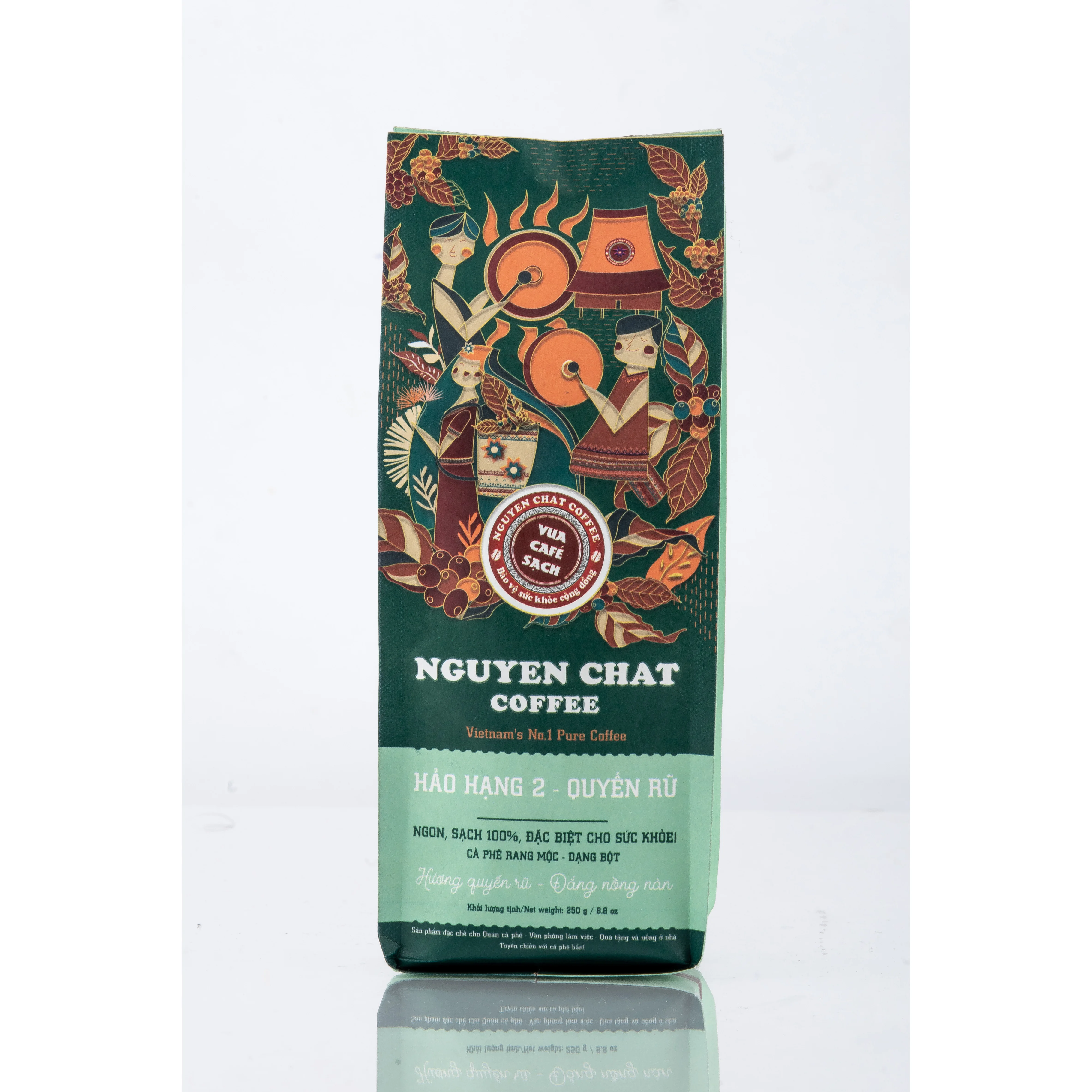 High Quality Purely Roasted HAO HANG No.2 Ground Coffee Culi & Arabica Bean Low Moisture Made In Vietnam- 1kg