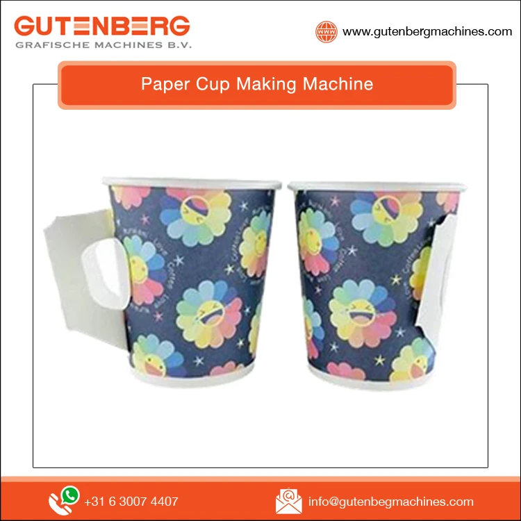 Butterfly Design Automatic Grade Single or Double PE Coated Paper Cup Product Making or Forming Machine with Handle