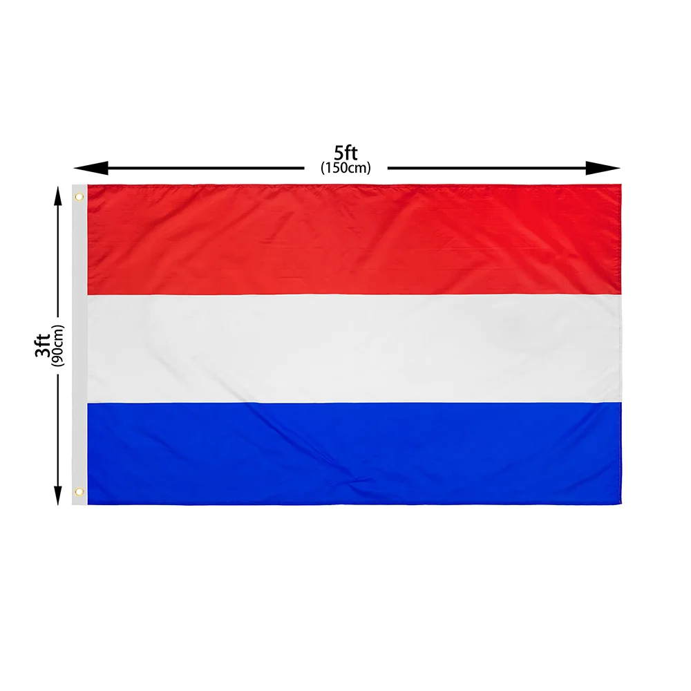 Euro 2024 Hot selling Football Cheering Products 100% Durable Polyester customize 3x5 ft Flag Netherlands Flag Of Netherlands