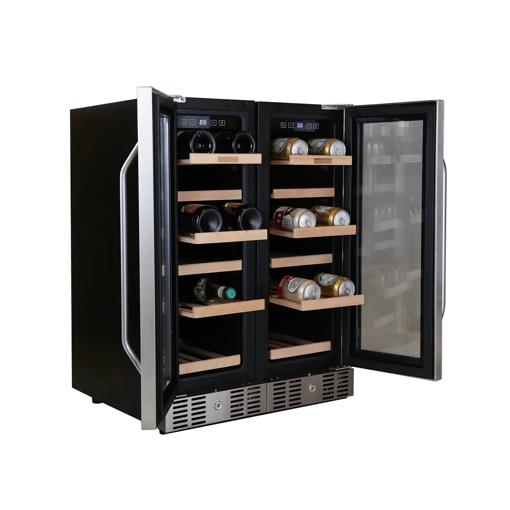 Design Beverage Cooler Wine chiller Glass Door Fridge