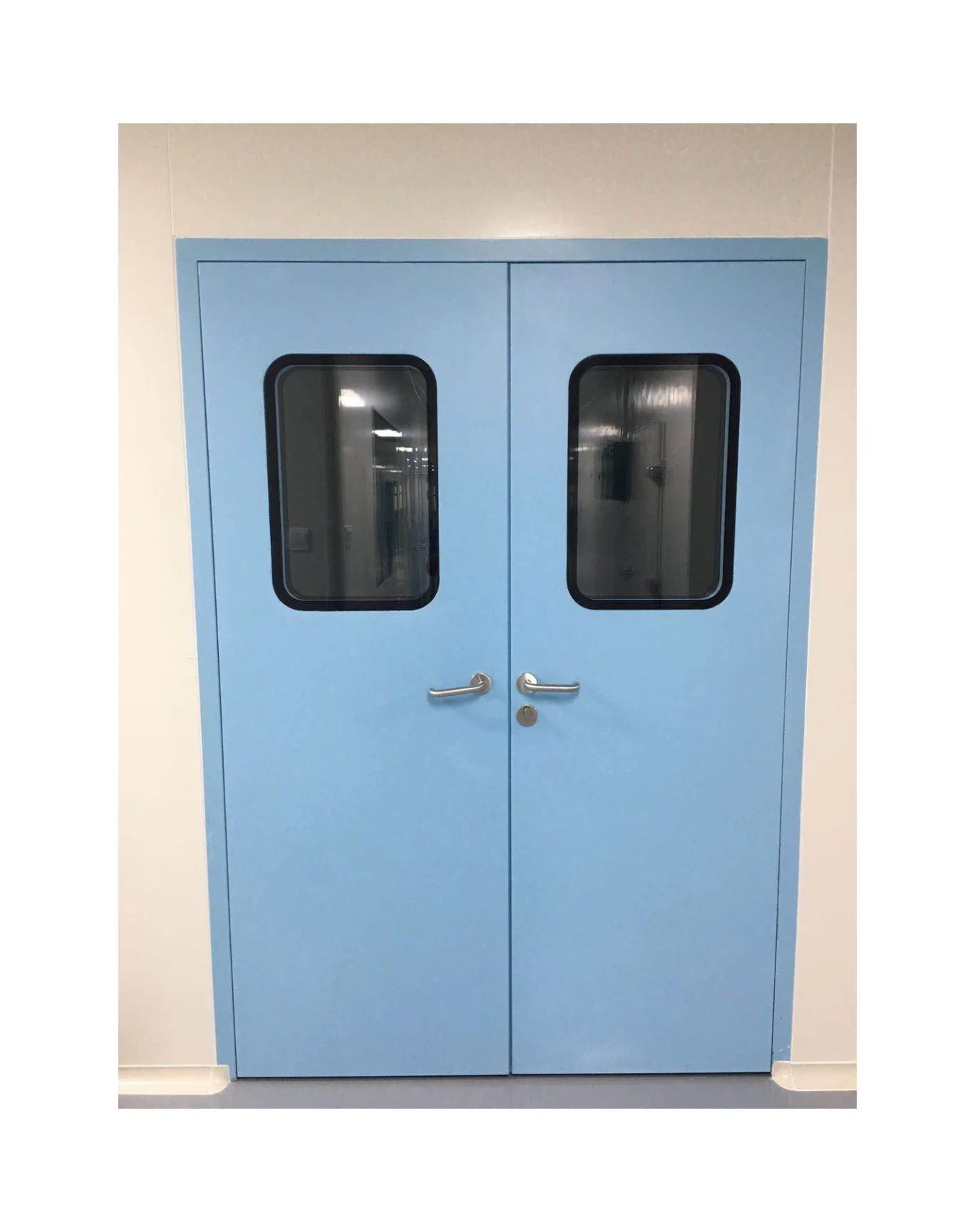 GMP standard hermetic dust proof aluminum frame steel panel swing door clean room door manufacturer