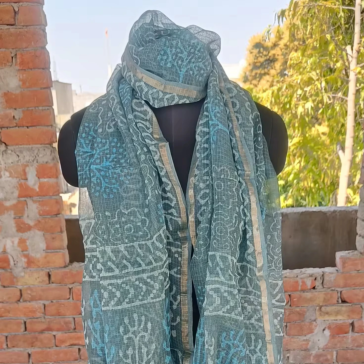 Индийские традиционные ткани Kota Doria с печатным рисунком Dupatta индийские женщины оптовая продажа доступная цена