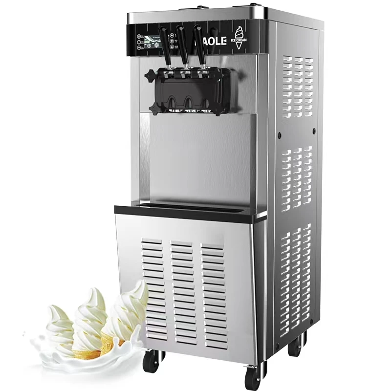 Three flavor soft ice cream machine soft serve ice cream making machine factory price