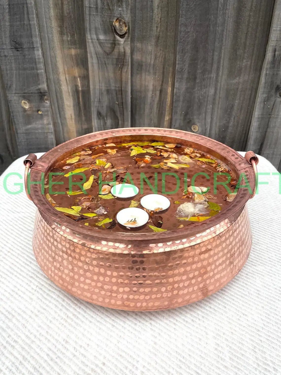 Metal Pedicure Bowl Copper Spa Bath Bowls Foot Massage Pedicure Tub Flower Decoration Bowl