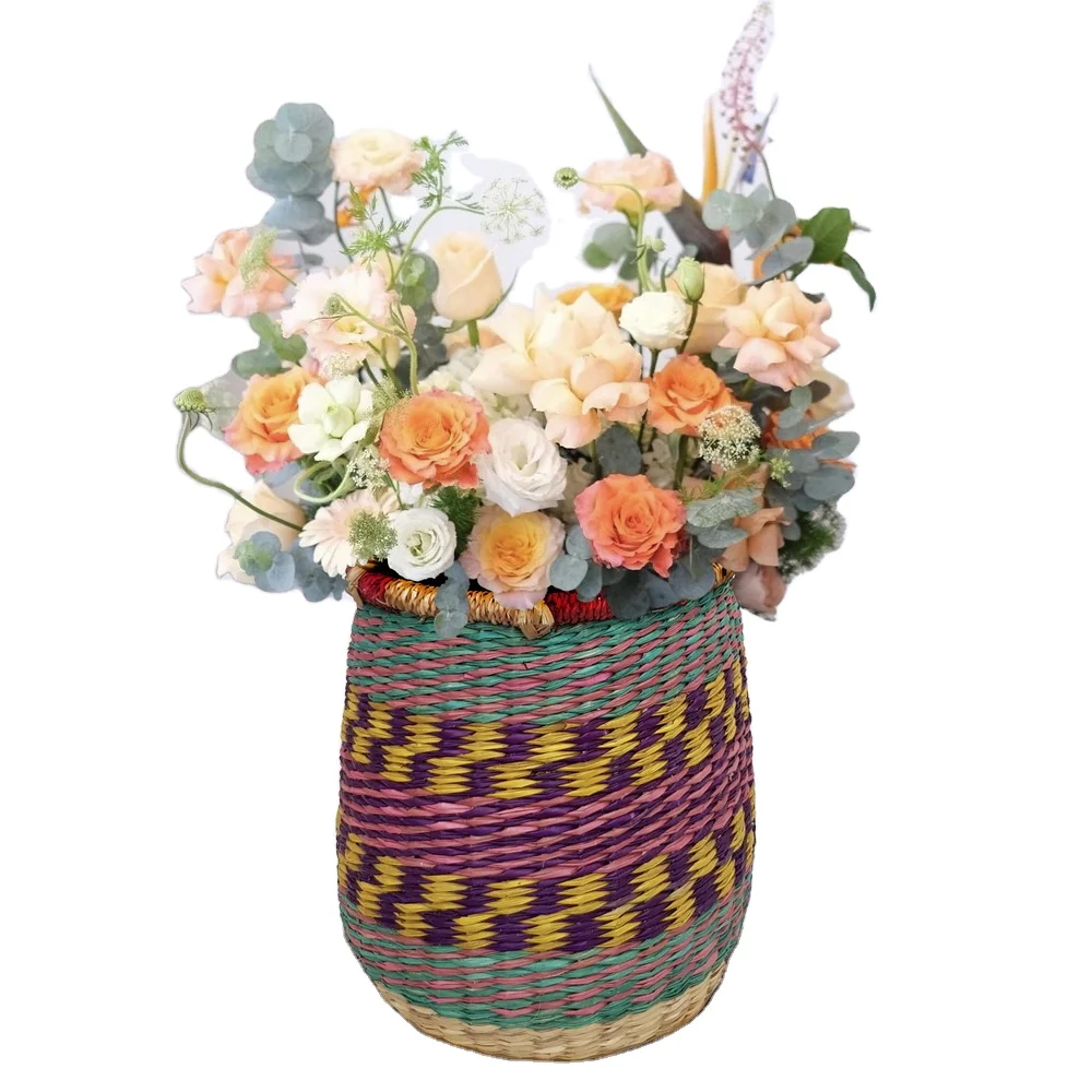 Корзина из водорослей вручную для украшения дома высокое качество и дешевая цена сделанные во Вьетнаме тканые корзины кухни