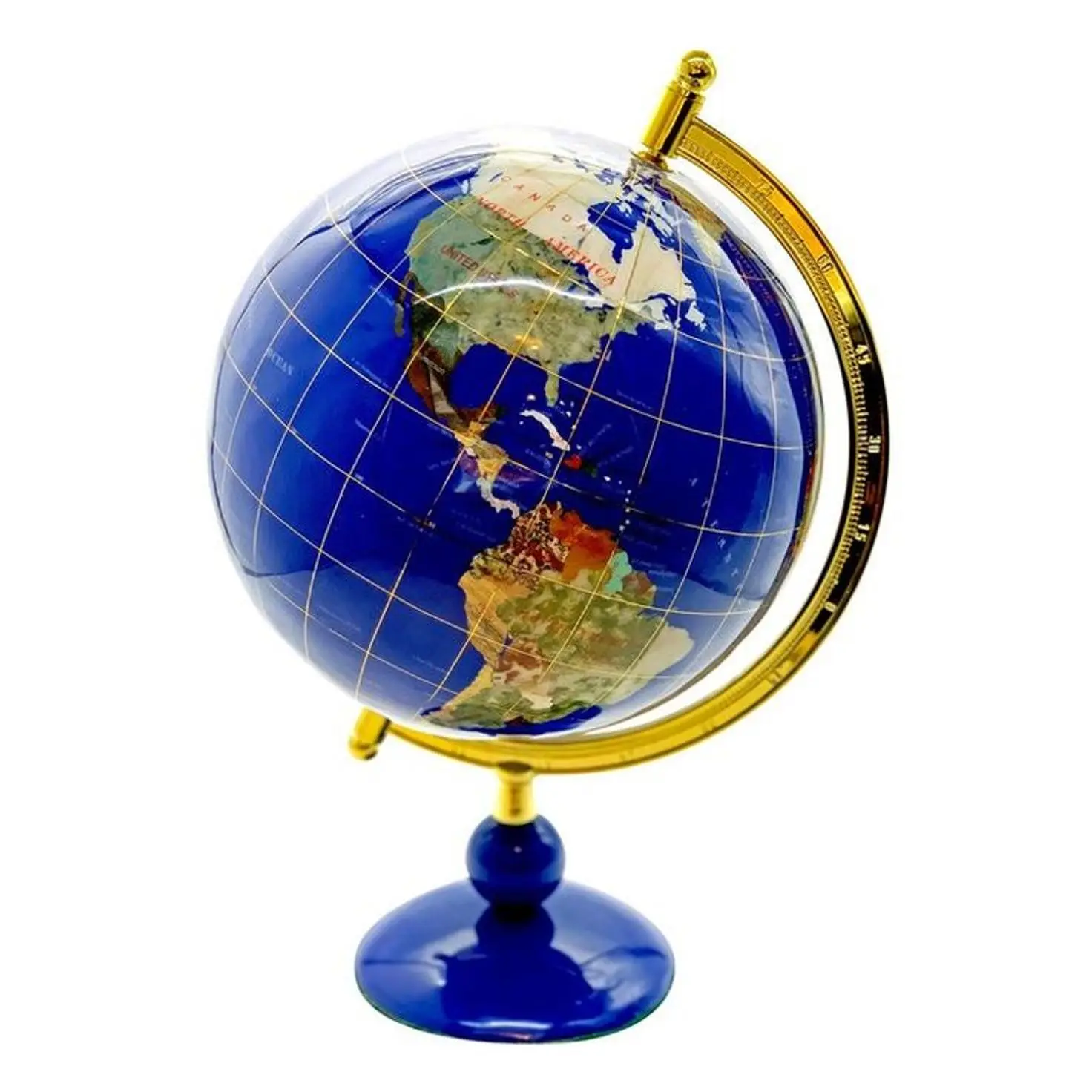 Modern Brass Metal World Map Study Globe Wholesale Manufacture Silver Earth Globe Home Office Desk Decoration Aluminium Art