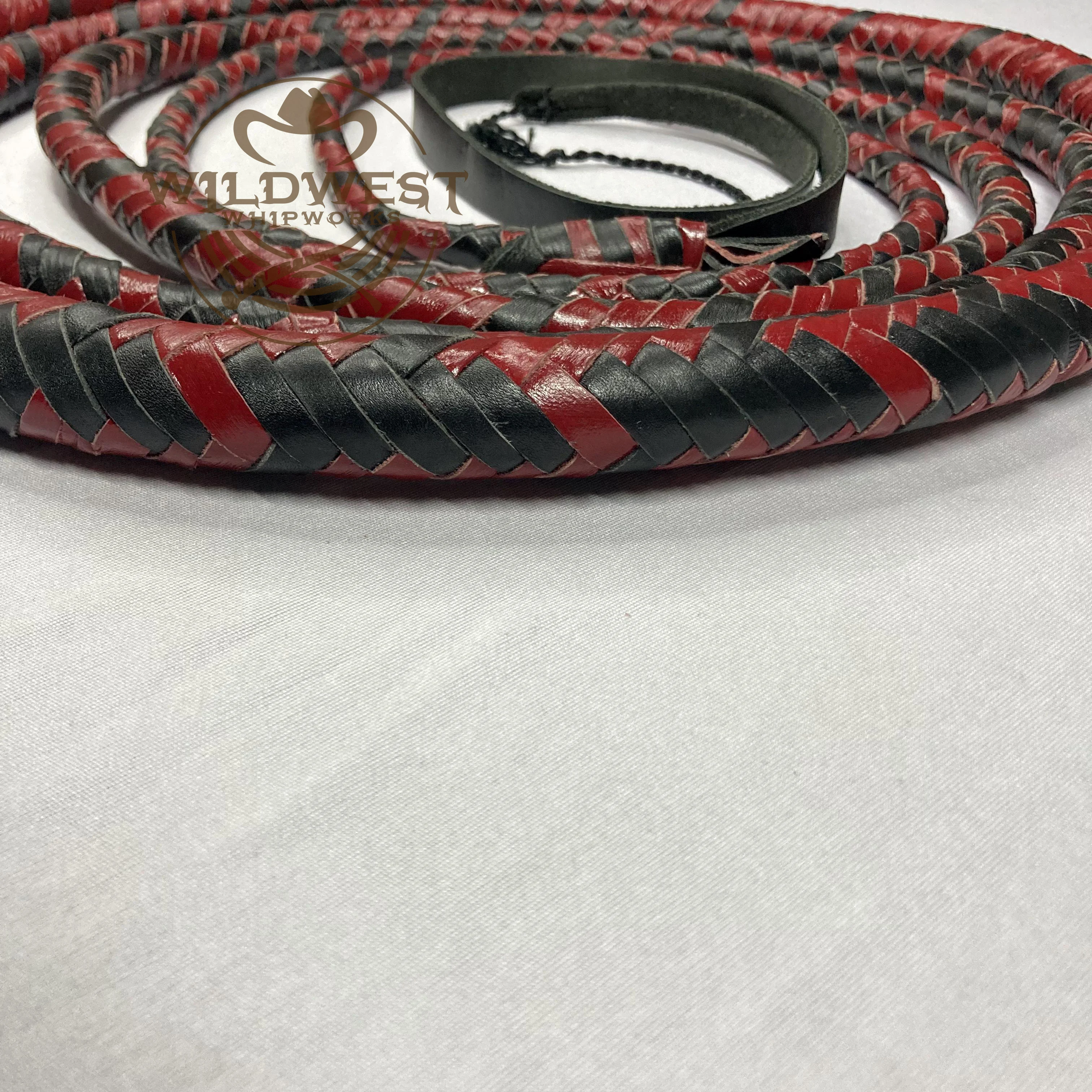 4 to 12 Feet Long 12 Plaits Original Whip Top Grain Leather Heavy Duty Easy Cracking Bullwhip BDSM Fetish Gift Slave Spanking