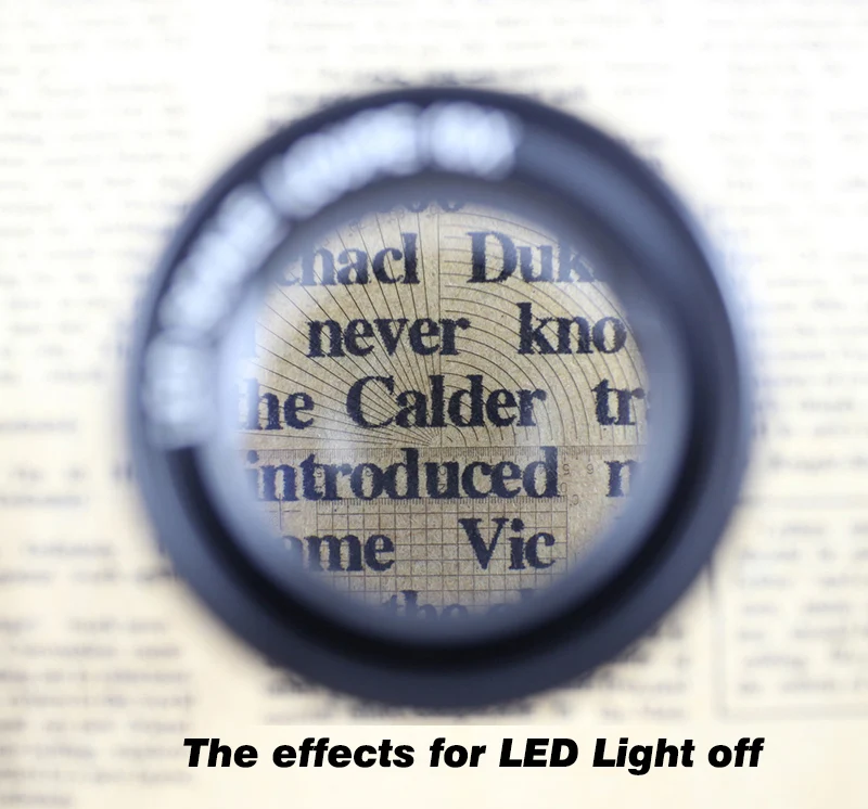 High Resolution Handheld Portable Magnifier 10X LED Metric Scale Reticle Loupe