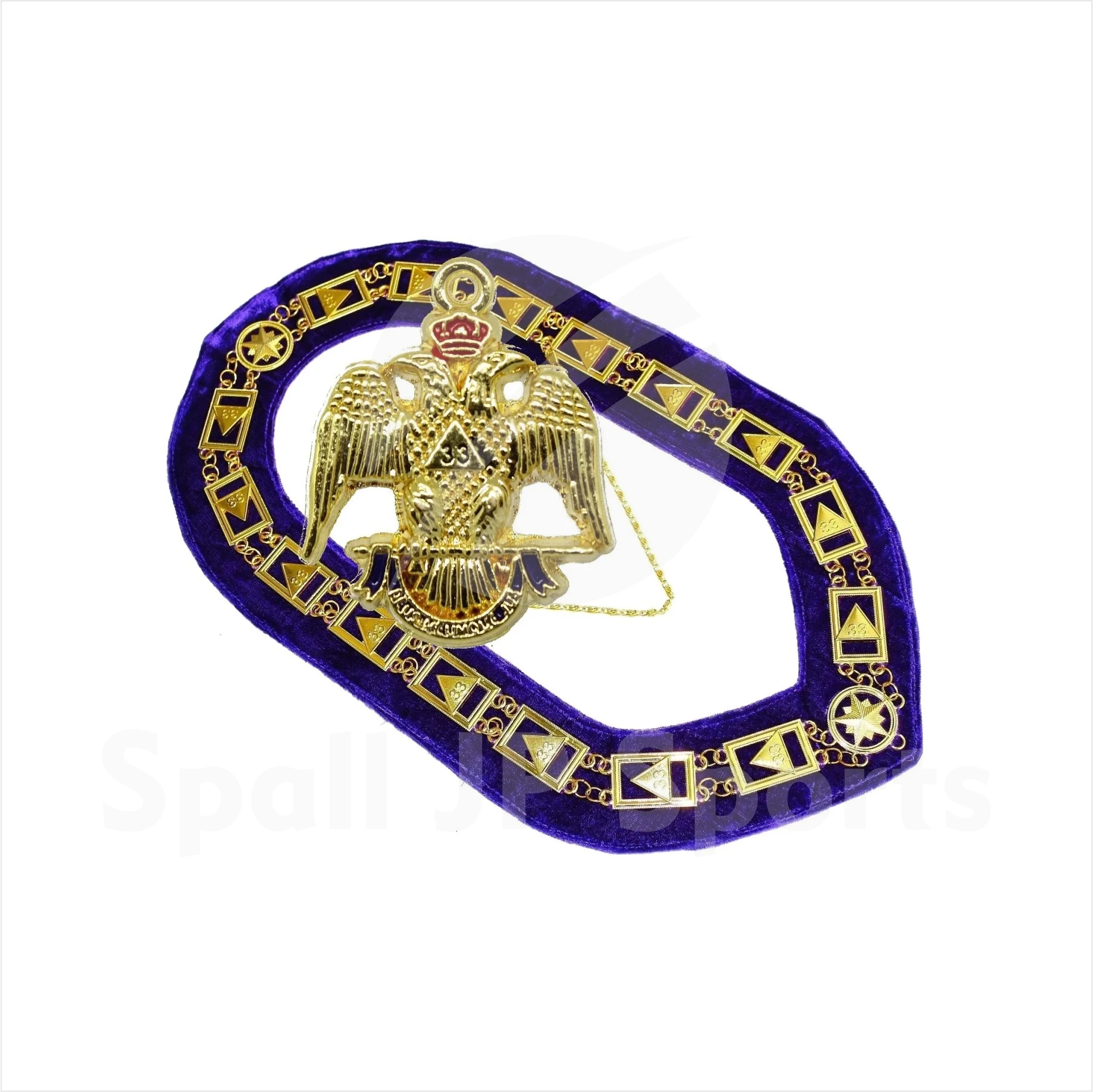 High quality Masonic Regalia Chain collar with Gifts Jewel 33rd Degree Metal Crafts