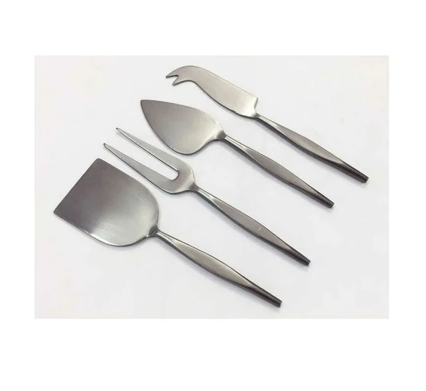 Stainless Steel Cheese Set of 4 Metal Cheese Spoon And Fork Metal Design Metal Flatware In Wholesale Price Cheese Spreader