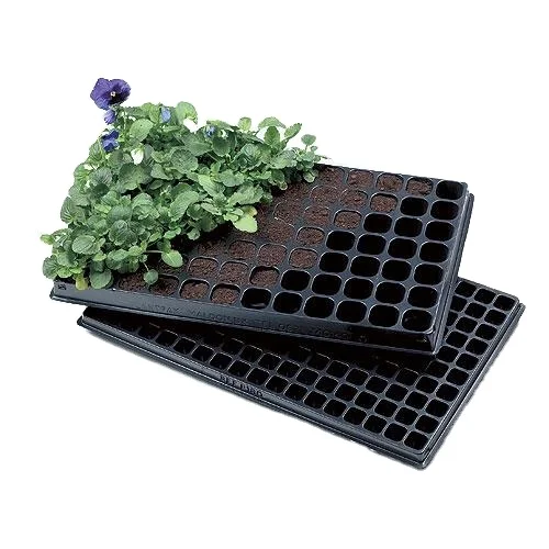Extra Strength PS Plastic Black Nursery Seed Trays With Custom Holes and Cell For Farm Seedling