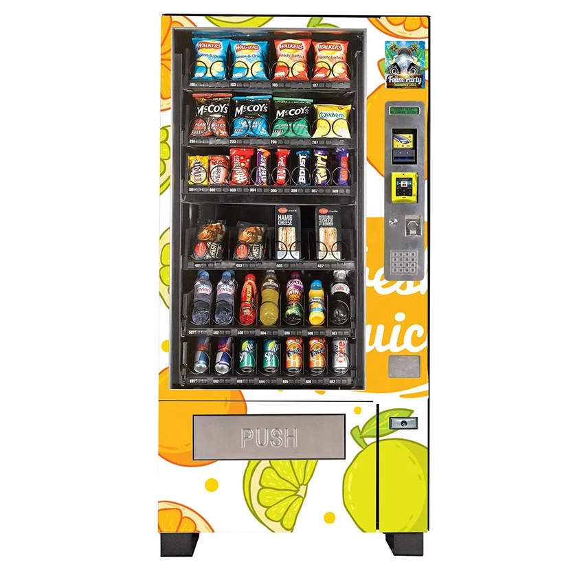 Water French Fries Cup Noodle Snack Vending Lash Vendor Machine Combo for Foods and Drinks