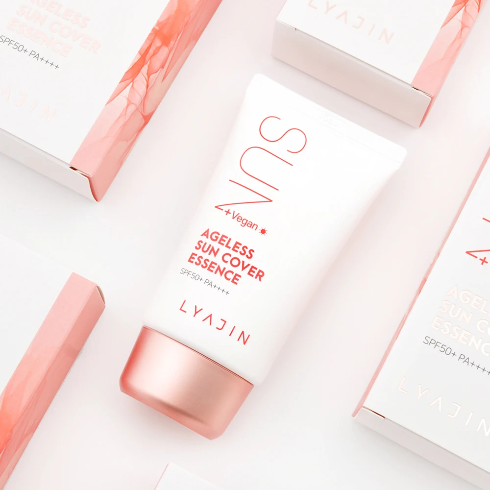 Sunscreen [LYAJIN] Ageless Sun Cover Essence Contains Moisture Essence UV Protection SPF 50 Whitening and Wrinkle Improvement