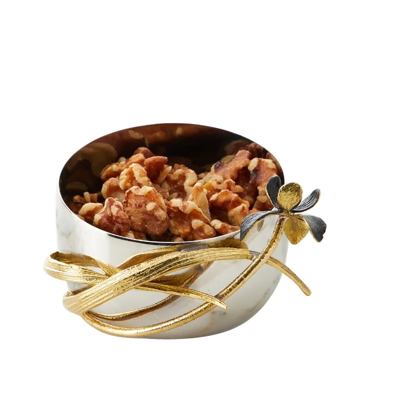 Metal Customized Dish Salad Salver Shiny Polished Classic Large Size Food Server Bowl Hand Crafted Salad & Snacks Serving