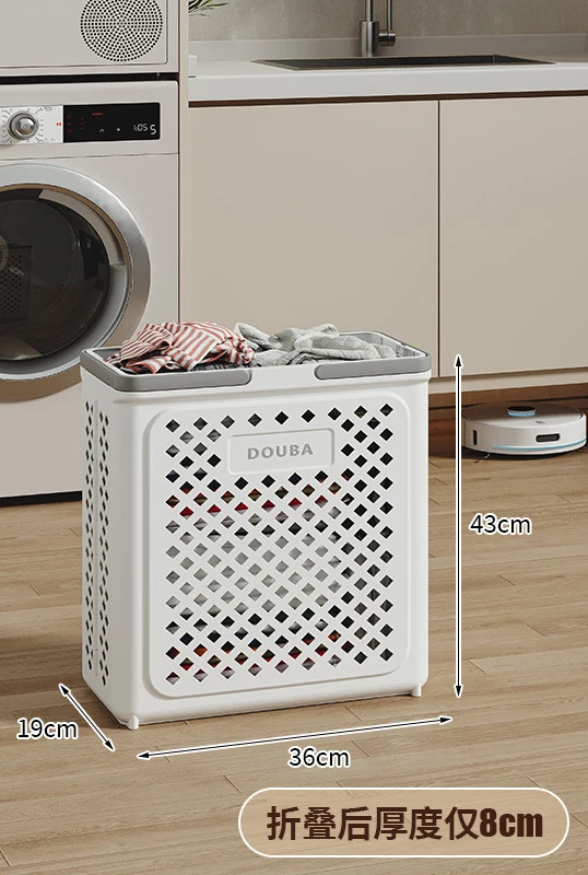 Foldable household bathroom large capacity laundry basket cart dirty clothes basket
