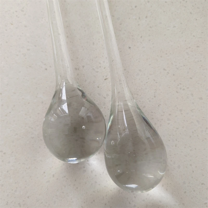 Clear drop water glass bubble inside
